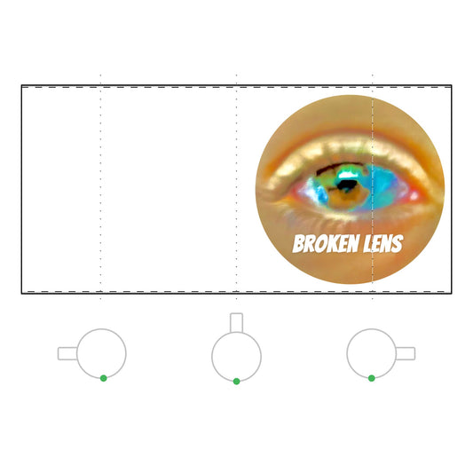 Artistic Frosted Glass Coffee Mug - 'Broken Lens' Eye Design - Perfect for Art Lovers and Unique Gift Ideas